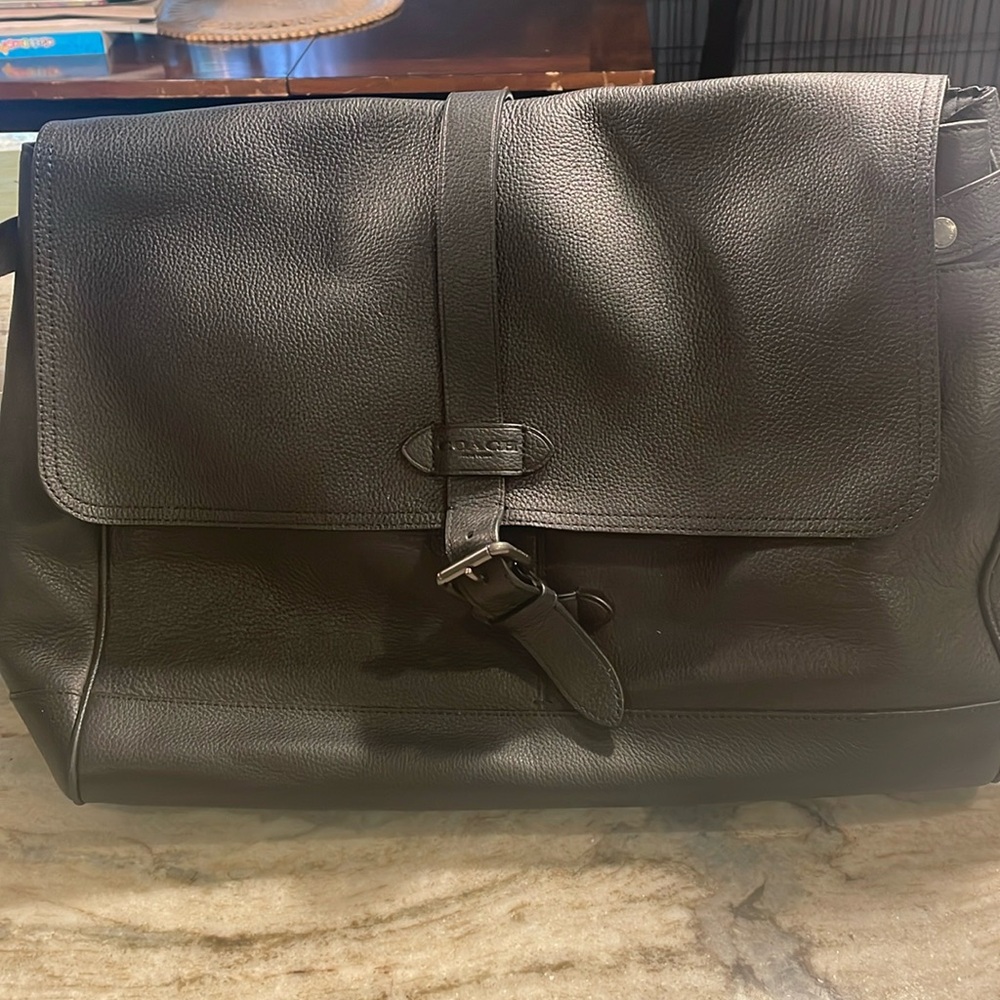 Never used Coach laptop bag with shoulder strap